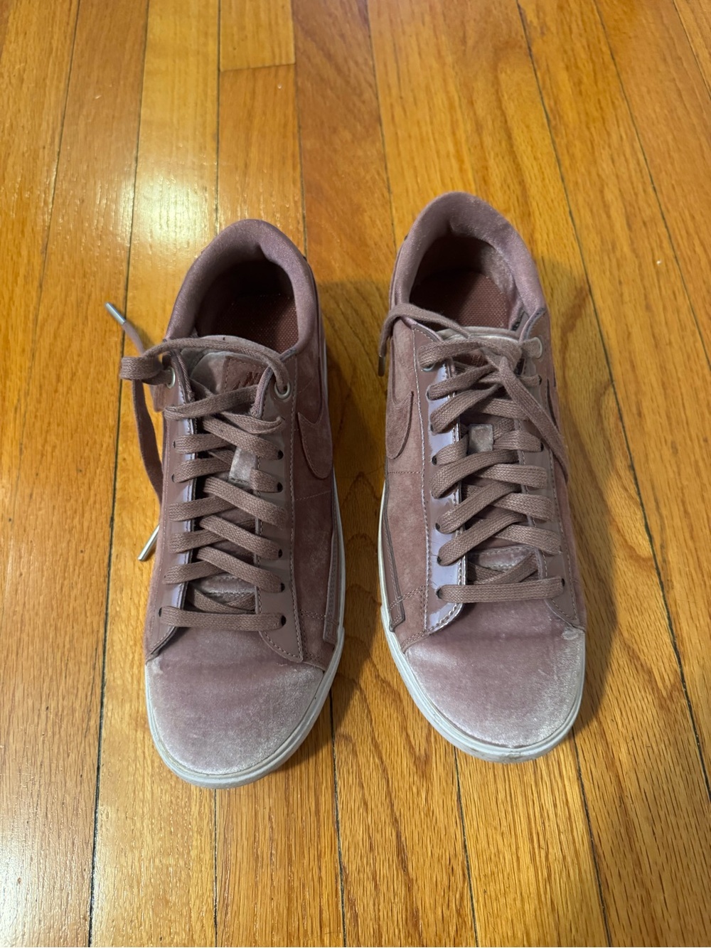 Nike Women’s Mauve Suede Low-Top Sneakers